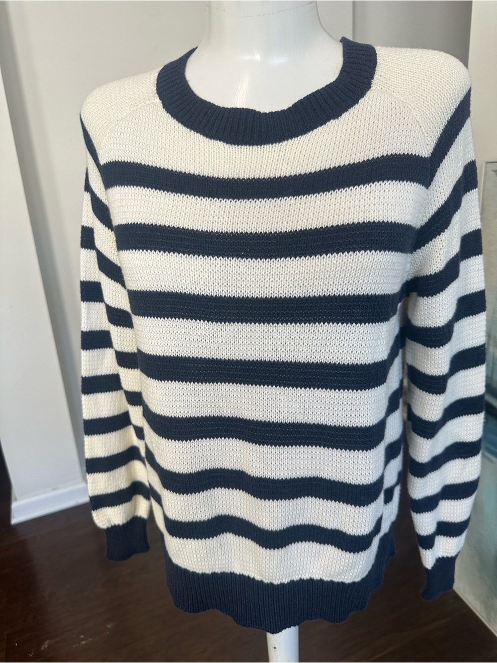 Emerson Fry Navy & White Organic Cotton Sweater S